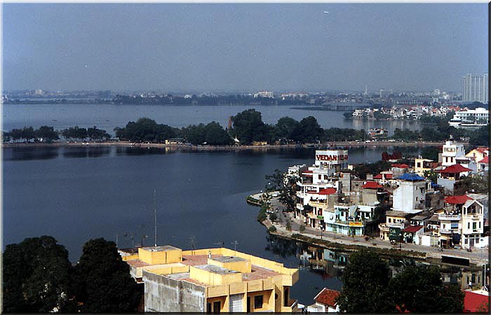 Shot from the roof of the Hang Nga, looking towards the lakes.