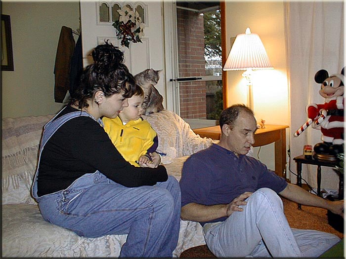 Mom, Brayden, John & me, Christmas '99