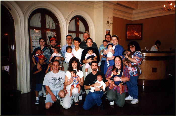 Last group photo shot at the Continental Hotel. Back row L to R Lori, Dan, Steve & Liliane,  Brian & Audra, Luke & Heidi Front Row L to R me & Sharon, Michael , Diane, Pat.