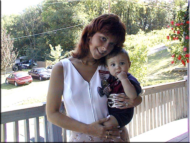 Sharon and Brayden at our family reunion Aug.1999